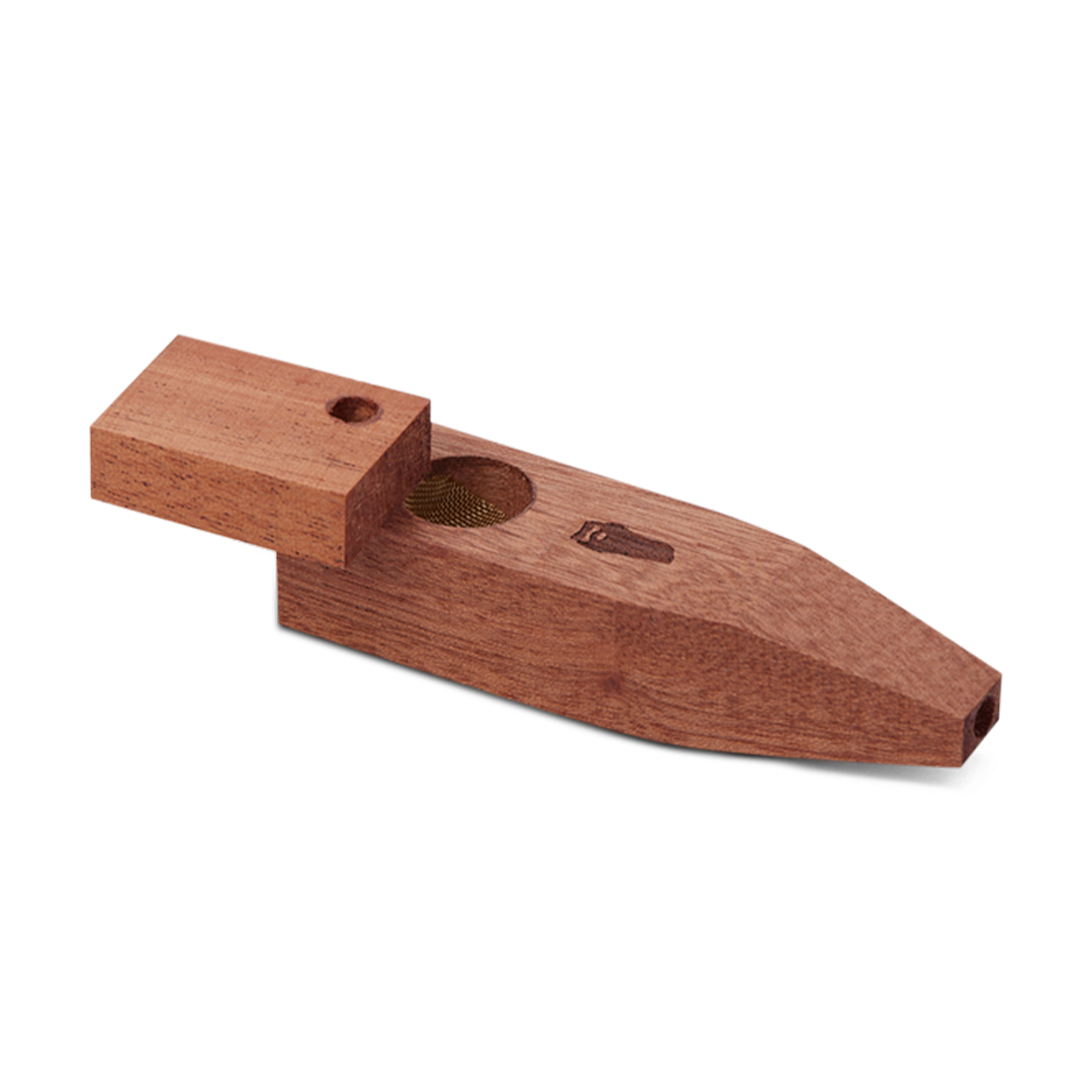 Square Wood Pipe with Lid